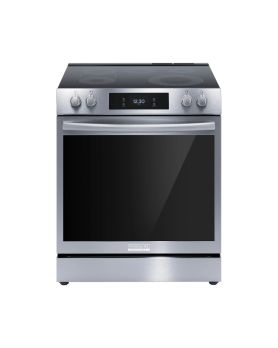 Cuisinière 30 Po. Vitrocéramique Frigidaire Gallery GCFE306CBF  Inox 5 bruleurs     Capacité 6.4 pieds cubes 2500W Watts  largeur 30 pouces