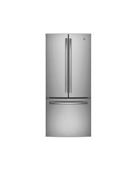 Refrigerator GE GNE21DYRKFS Stainless  Capacity 20.8 pc cubic feet French Door   width 30'' inches