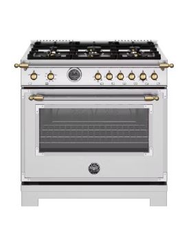 Cuisinière 36 Po. Gaz Bertazzoni HER366BCFGMXG