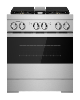 Cuisinière au Gaz de 36 po. Jenn-Air 5.1 pi.cu avec 6 brûleurs en Inox Noir JDRP436HM  Inox 6 bruleurs     Capacité 5.1 pieds cubes 3000 Watts  largeur 36 pouces