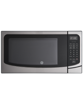 Micro-ondes 1.6 pi.cu. GE JEB2167RMSS  Inox Capacité 1.6 pied cubic  puissance 1100 watt  Sur comptoir