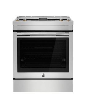 Electric range 30 in. slide-in, with 4 radiant burners, stainless steel, JennAir Rise™ Series JES1750ML  Stainless  4 Burners     Capacity 6.2 cubic feet  3600W Watts  Width 30 inches
