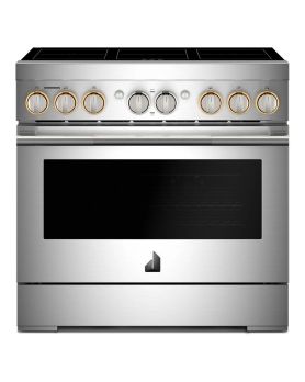Cuisinière 36 Po. Induction JennAir JPIFC736RL  Inox 6 bruleurs     Capacité 5.1 pieds cubes 3 000 W Watts  largeur 36 pouces