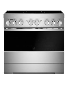 Cuisinière 36 Po. Induction JennAir JPIFC736RM  Inox 6 bruleurs     Capacité 5.1 pieds cubes 2 800 W Watts  largeur 36 pouces