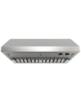 Hotte Sous armoires 30 po. 600 pcm Jenn-Air JXU9130HP Inox Installation Hotte sous cabinet  600 pieds cubes par minute