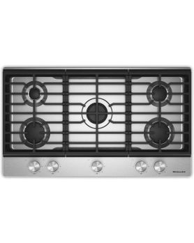 Plaque de cuisson gas 37 Po. KitchenAid KCGK336SSS