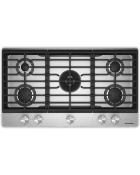 Plaque de cuisson gas 36 Po. KitchenAid KCGK536SSS