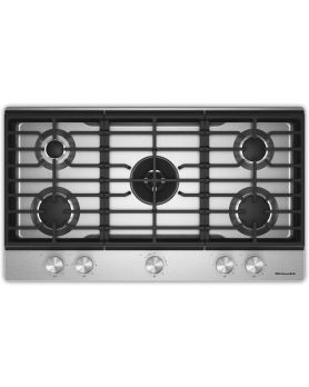 Plaque de cuisson gas 37 Po. KitchenAid KCGK736SSS
