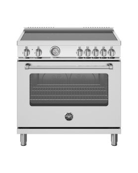 Cuisinière à induction, 36 po, 5 zones de chauffage, four électrique, 5.9 pi.cu, acier inoxydable, Bertazzoni MAS365INMXV  Inox 5 bruleurs     Capacité 5.9 pieds cubes   largeur 36 pouces  présenté par les Spécialistes de l'électroménager