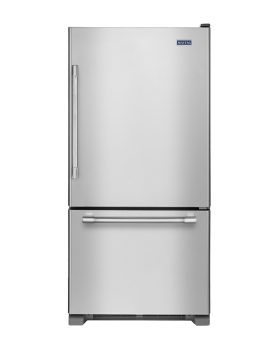 Maytag Fridge MBR1957FEZ in Stainless Steel color showcased by Corbeil Electro Store