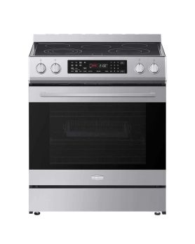 Electric range 30 in. freestanding, with 5 radiant, stainless steel, Marathon MSCER3080SS  Stainless  5 Burners     Capacity 5 cubic feet   Width 30 inches
