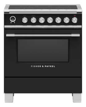 30 in. Fisher and Paykel Range 3.5 cu.ft with 4 elements in Black OR30SCI6B1  Black  4 Burners     Capacity 3.5 cubic feet   Width 30 inches