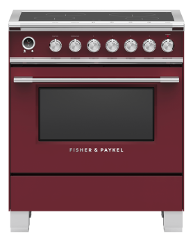 30 in. Fisher and Paykel Range 3.5 cu.ft with 4 elements in Red OR30SCI6R1  Red  4 Burners     Capacity 3.5 cubic feet   Width 30 inches