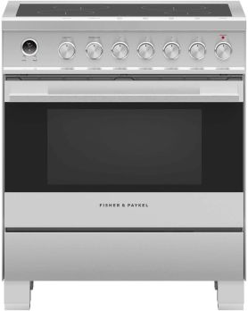 30 in. Induction Fisher and Paykel Range 3.5 cu.ft with 4 elements in Stainless OR30SDI6X1  Stainless  4 Burners     Capacity 3.5 cubic feet  2500 Watts  Width 30 inches