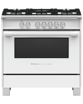 36 in. Fisher and Paykel Range in White OR36SCG4W1  White      Width 36 inches