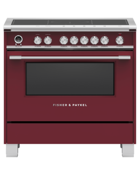 36 in. Fisher and Paykel Range 4.9 cu.ft with 5 elements in Red OR36SCI6R1  Red  5 Burners     Capacity 4.9 cubic feet   Width 36 inches