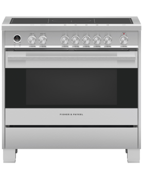 36 in. Induction Fisher and Paykel Range 4.9 cu.ft with 5 elements in Stainless OR36SDI6X1  Stainless  5 Burners     Capacity 4.9 cubic feet   Width 36 inches