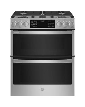 Cuisinière à gaz 30 po encastrable, 5 brûleurs scellés, acier inoxydable, série GE Profile PCGS960YPFS  Inox 5 bruleurs     Capacité 2.4 pieds cubes 7000 BTU Watts  largeur 30 pouces