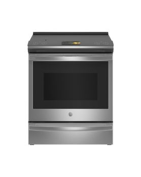 Cuisinière intelligente coulissante à induction, 30 po, Inox résistant aux empreintes, GE Profile PHS93XYPFS  Inox 5 bruleurs     Capacité 5.3 pieds cubes 2850W Watts  largeur 30 pouces
