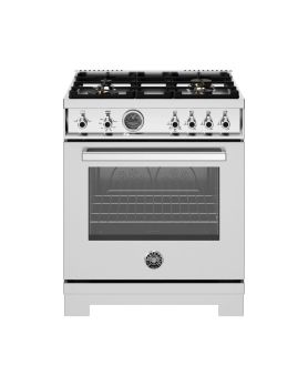 Cuisinière à gaz, 4 Brûleurs, four à gaz, 30 po, Inox, Bertazzoni PRO304BFGMXT  Inox 4 bruleurs     Capacité 4.7 pieds cubes   largeur 30 pouces