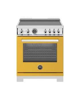 Cuisinière à induction, 30 po, 4 Brûleurs, four électrique autonettoyant, Jaune, Bertazzoni PRO304IFEPGIT  Jaune 4 bruleurs     Capacité 4.6 pieds cubes   largeur 30 pouces  présenté par les Spécialistes de l'électroménager