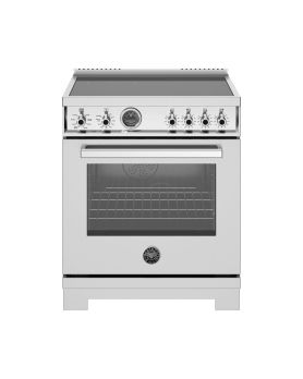 Cuisinière à induction, 30 po, 4 Brûleurs, four électrique autonettoyant, Blanc, Bertazzoni PRO304IFEPXT  Inox 4 bruleurs     Capacité 4.6 pieds cubes   largeur 30 pouces  présenté par les Spécialistes de l'électroménager