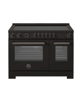 Cuisinière professionnelle à induction, 48", 6 Brûleurs, Plancha, four électrique autonettoyant, Noir, Bertazzoni PRO486IGFEPCAT  Noir 6 bruleurs     Capacité 7 pieds cubes   largeur 48 pouces  présenté par les Spécialistes de l'électroménager