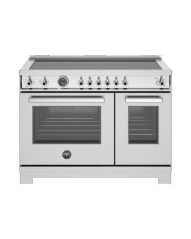 Cuisinière professionnelle à induction, 48", 6 Brûleurs, Plancha, four électrique autonettoyant, Inox, Bertazzoni PRO486IGFEPXT  Inox 6 bruleurs     Capacité 7 pieds cubes   largeur 48 pouces  présenté par les Spécialistes de l'électroménager