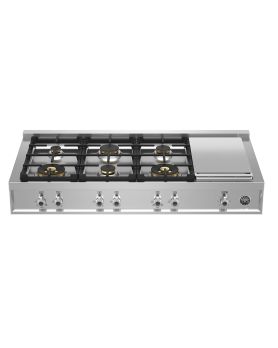 Gas cooktop 52 In. Bertazzoni PROF486GRTBXT