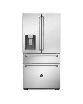 Refrigérateur Bertazzoni REF36FDFZXNT Inox Portes françaises largeur 36 pouces Capacité 21.6 pieds cubes