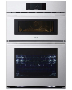 Fours combinés Signature Kitchen Suite (SKS) SKSCV3012MT en Inox  Four 1 Micro-Onde à Convection Four 2 Convection européenne véritable  largeur 30