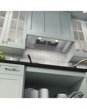 Hotte Îlot 20 po. 390 pcm GE UVC7300SLSS Inox Installation Encastrable  390 pieds cubes par minute