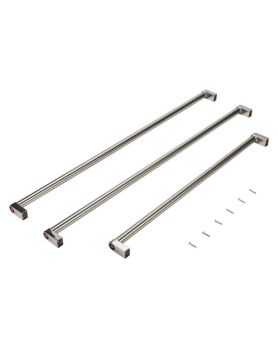 Ensemble de poignées pour réfrigérateur à portes françaises de 76 cm (30 po) avec médaillons rouges pour modèles à panneaux pré-installés KitchenAid W10782871