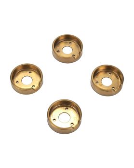 Set of 4 Range Brass Knob Bezels, Oven