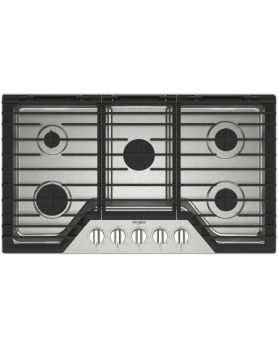Plaque de cuisson Whirlpool WCGK5036PS Brûleurs scellés  5 éléments  presenté par Corbeil