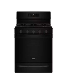 Cuisinière au gaz 30 po encastrée, 5 brûleurs scellés, noir, Whirlpool® WFGS5030RB  Noir 5 bruleurs     Capacité 5 pieds cubes   largeur 30 pouces