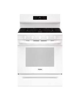 Cuisinière au gaz 30 po encastrée, 5 brûleurs scellés, blanche, Whirlpool® WFGS5030RW  Blanc 5 bruleurs     Capacité 5 pieds cubes   largeur 30 pouces