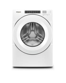 Whirlpool Washer 27 White WFW560CHW in White color showcased by Corbeil Electro Store