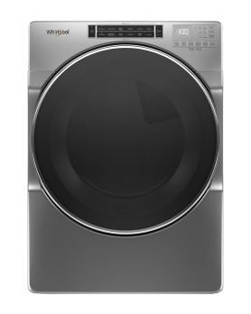 Whirlpool Dryer in Chrome Shadow color showcased by Corbeil Electro Store