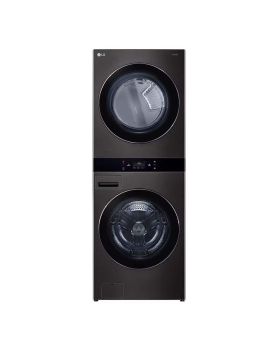 Laundry center 5.8 cu.ft. Washer 7.4 cu.ft. Electric Dryer, Black steel LG WKEX300HBA
