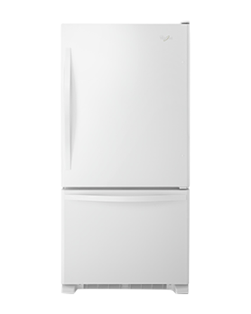 Refrigerator Whirlpool WRB329DFBW White  Capacity 18.67 cubic feet Bottom Freezer / Drawer   width 30 inches