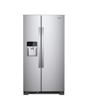 Whirlpool Refrigerator in Stainless Steel color showcased by Corbeil Electro Store