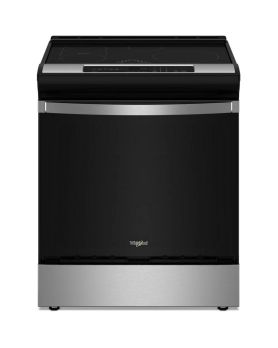 Cuisinière à induction 30 po autoportante, 4 brûleurs, acier inoxydable, Whirlpool® WSIS5030RZ  Inox 4 bruleurs     Capacité 6.4 pieds cubes 3600W Watts  largeur 30 pouces
