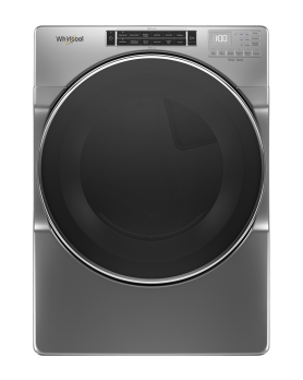Whirlpool Dryer in Chrome Shadow color showcased by Corbeil Electro Store