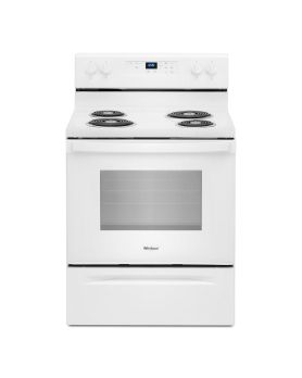 Cuisinière Spirale de 30 po. Whirlpool 4.8 pi.cu avec 4 brûleurs en Blanc YWFC150M0JW  Blanc 4 bruleurs     Capacité 4.8 pieds cubes 2400 Watts  largeur 30 pouces