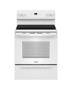 Cuisinière à induction 30 po autoportante, 4 brûleurs, blanc, Whirlpool YWFES3530RW  Blanc 4 bruleurs     Capacité 5.3 pieds cubes 2400W Watts  largeur 30 pouces