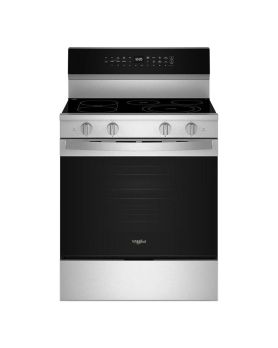 Cuisinière électrique 30 po autoportante, 5 brûleurs radiants, acier inoxydable, Whirlpool® YWFES7530RZ  Inox 5 bruleurs     Capacité 5.3 pieds cubes 2400W Watts  largeur 30 pouces
