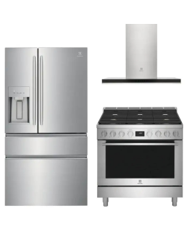 Electrolux Stainless Steel Kitchen Set 36" ECFG3668AS, ERMC2295AS, ECVW3662AS