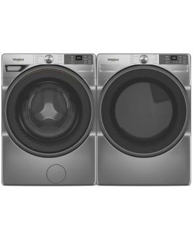 Whirlpool Front-Load Washer-Dryer Set WFW5720RR YWED5720RR, Silver