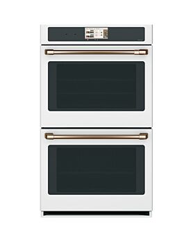 Double wall oven GE Café CTD90DP4ZW2 Matte White Capacity 10 cubic feet 2850 Watts Built-in Width 30 inches